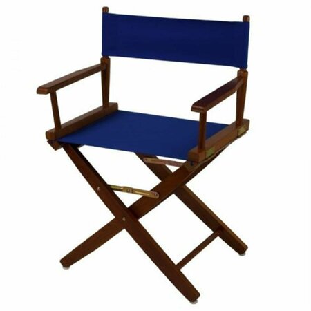 DOBA-BNT 206-04-032-13 18 in. Extra-Wide Premium Directors Chair, Oak Frame with Royal Blue Color Cover SA2691191